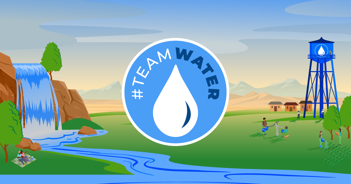 TeamWater campaign logo and branding